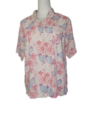 Disney Store Eeyore Tropical Hibiscus Sleep Shirt Size XL